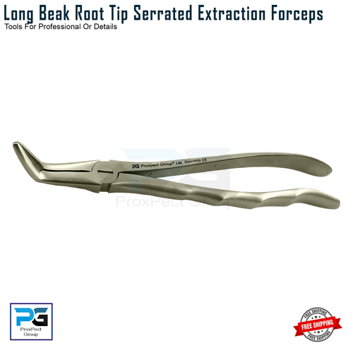Tooth Extraction Forceps Long Beak Upper / Lower Roots Remover Surgical Forceps - Picture 4 of 10