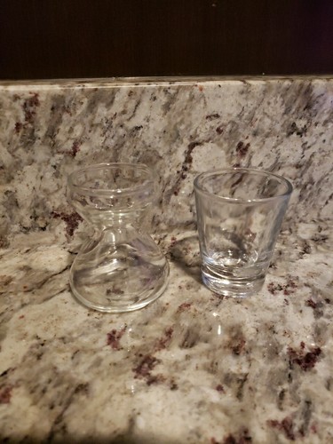 Clear Shot Glasses, Glassware, 1 Ounce, Set Of (2), Barware See Description  - Foto 1 di 4