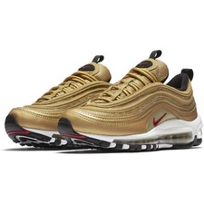 Nike Air Max 97 Gold Bullet 2023 Metallic Black Kids GS Size 5.5Y 918890-700