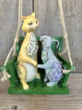 Jim Shore Outdoor Living Collection 2011, Feline Friends Cats Hanging Swing