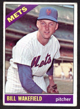 1966 Topps #443 Bill Wakefield Mets - VG