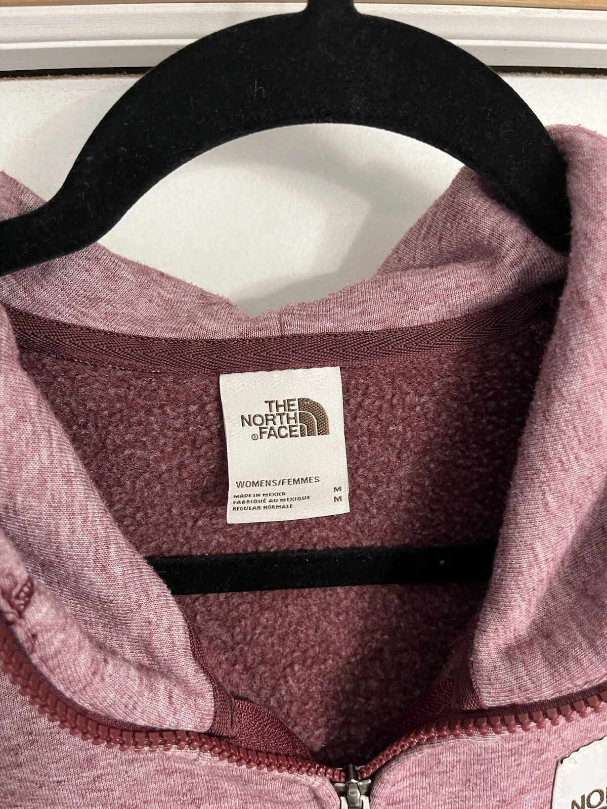 north-face full zip fleece lined jacket