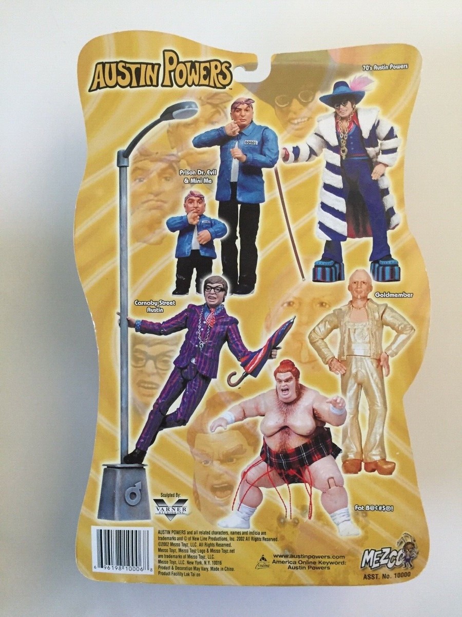 MOC AUSTIN POWERS GOLDMEMBER Action Figure 2002 MEZCO Gold