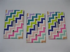 Claire's Lightswitch Cover Lot Of 3 Zig Zag Pattern Light Switch Retro New