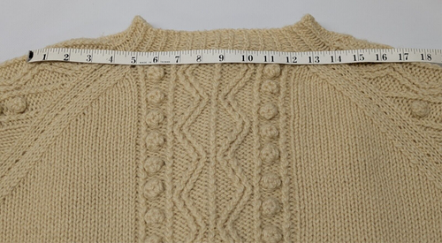 Handmade ~ Hand Knit ~ Aran ~ Irish ~ Fisherman ~ Cable Knit ~ Cardigan Sweater - Picture 15 of 23