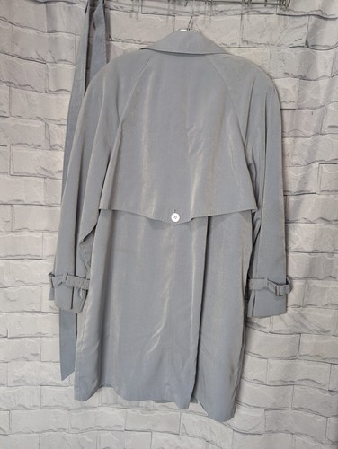 Forcaster Women's Vintage Periwinkle Blue Purple/Gray Trenchcoat Style Jacket 10 - Picture 4 of 15