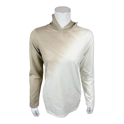 Sport Savvy Ombre Tie-Dye French Terry Hooded Tunic Sweatshirt Stone Large  Size