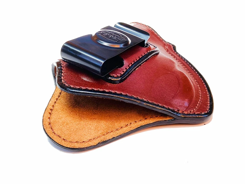 Max Carry Brown Leather IWB Revolver Holster for 6 Shot 2" Inch Barrel Revolvers - Image 3 of 4