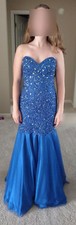 Prom or Pageant gown, small, royal blue, lace up back
