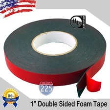 1" Wide Double Sided acrylic Foam High Strength Adhesive Tape 60 Foot Roll USA