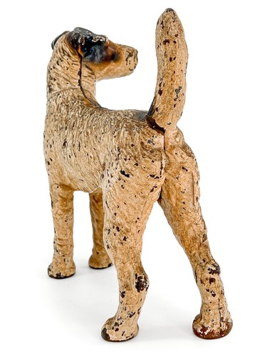 Vtg Hubley Wire Hair FOX Terrier Airedale DOG Doorstop Cast Iron Door Stop Art - Picture 8 of 13