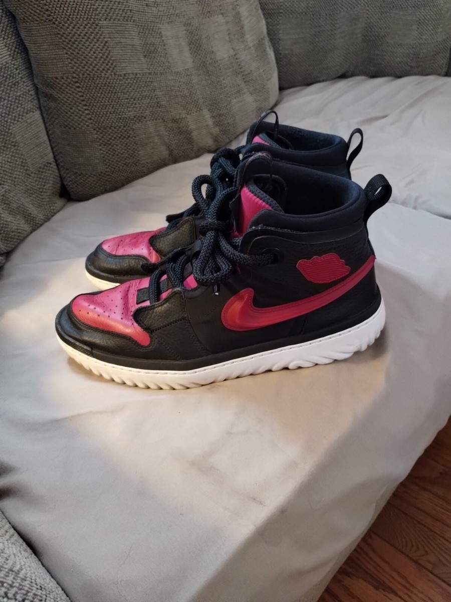 jordan 1 high react black noble red