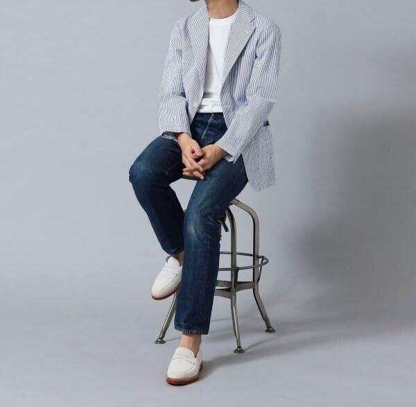 ジャケット・アウター BEAMS F / EASY SONDRIO SEERSUCKER JACKET ASK availability First) BEAMS F NEW EASY SONDRIO Seersucker