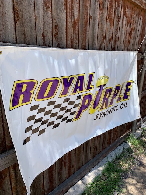 Royal Purple Synthetic Oil Banner 5'11 x 3' used at Racing Tracks and NASCAR