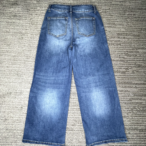 Ashley Mason Size 5 Girls Jeans High Rise Wide Denim Blue - Picture 4 of 9