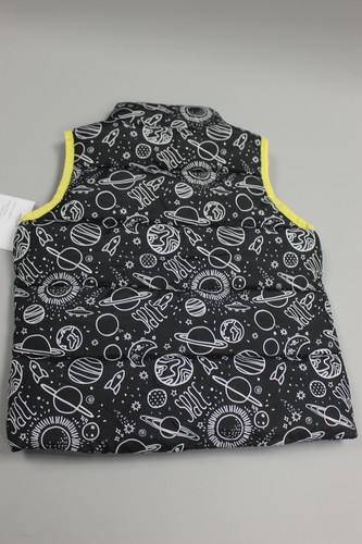 Spotted Zebra Kids' Reversible Puffer Vest, Size: 3T, Space/Blue, New - Picture 2 of 4