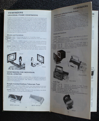 LEICA Camera & Lens ACCESSORY GUIDE Dennis Laney 1989 - Hove Foto