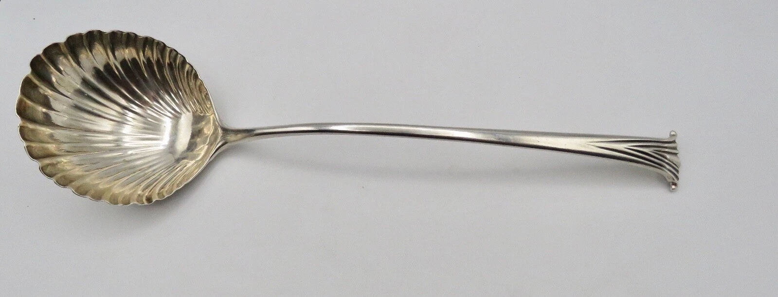 Large Soup Ladle English Sterling Onslow Pattern. George ll London 1764. 12-1/2"