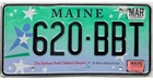 *99 CENT SALE*  Maine BARBARA BUSH CHILDRENS HOSPITAL License Plate #620-BBT  NR