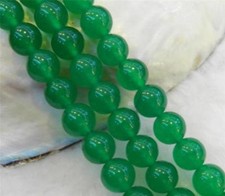 6mm Green Jade Round Loose Beads 14"