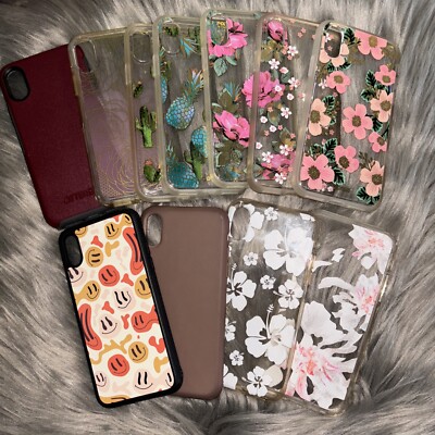 Lot of 11 iPhone X/XS Cases - 2 Otterbox, 5 Sonix, 4 random different styles VGC