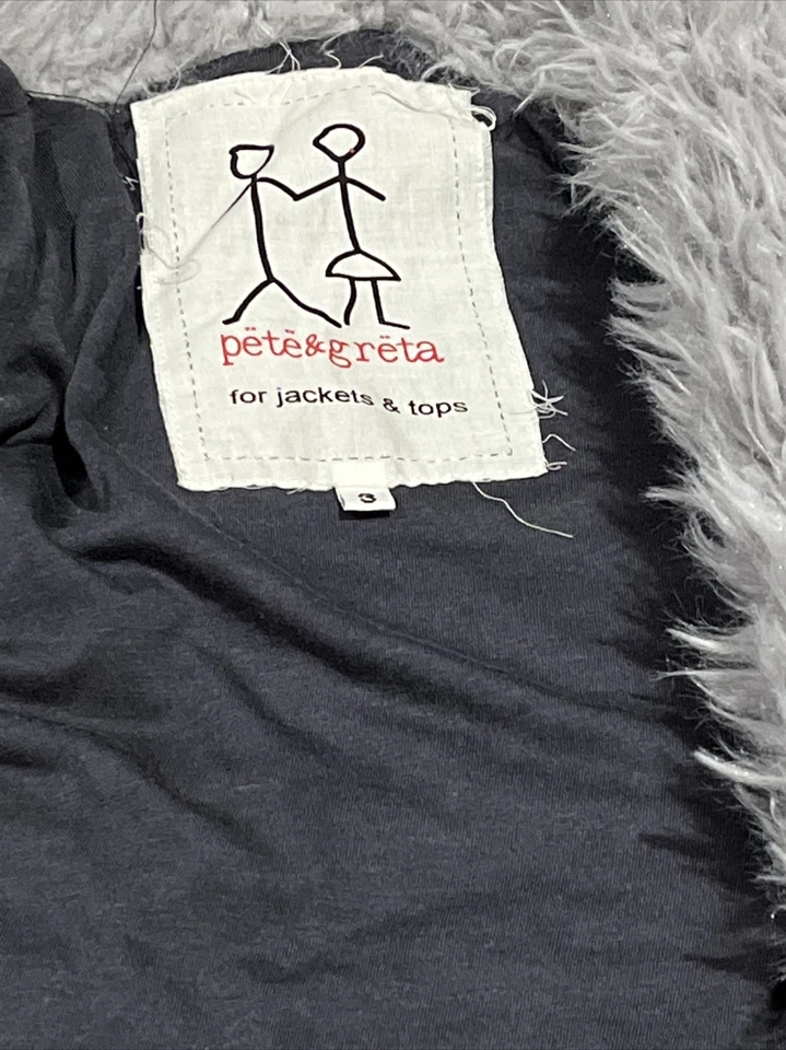 Chaleco Peludo Vegano Johnny Was Pete & Greta Azul Gris, Talla Pequeña Foto 3 de 4