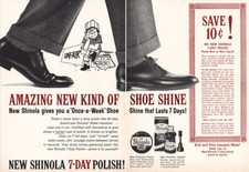 1961 Shinola: Amazing New Kind of Shoe Shine Vintage Print Ad