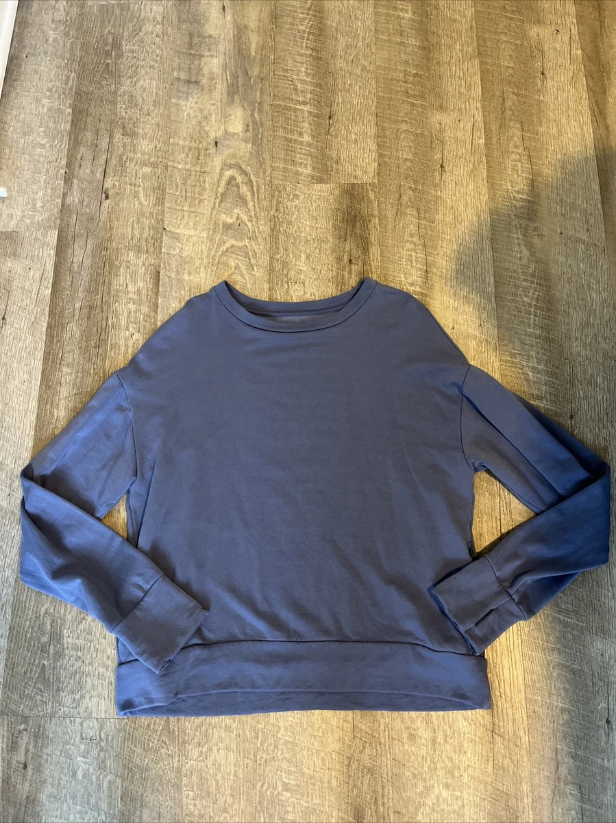 Womens Offline Aerie Blue Long Sleeve Top Crewneck Sweatshirt Size