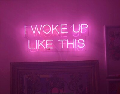 I Wake Up Like This Neon Sign Light Lamp Acrylic 20''x8'' Glass With Dimmer VH