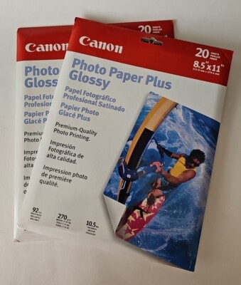 Canon Photo Paper Plus Glossy 8.5'' x 11''  40 SHEETS Brand NEW Sealed