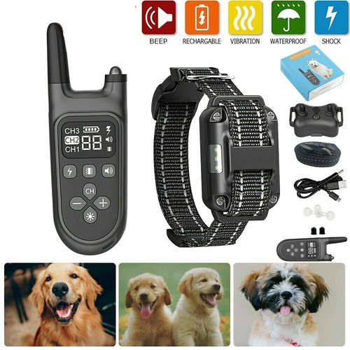 Antibell Hundehalsband Training 800M Erziehungshalsband Ton Vibration Schock DE - Bild 3 von 12
