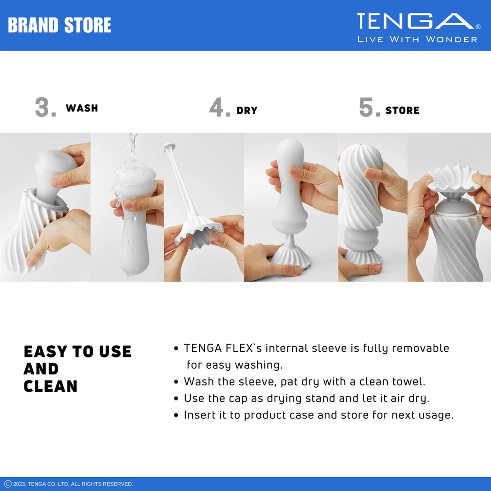 Paquete de masturbador/cariciador reutilizable masculino TENGA Flex con loción nuevo en caja nuevo con etiquetas Foto 4 de 4