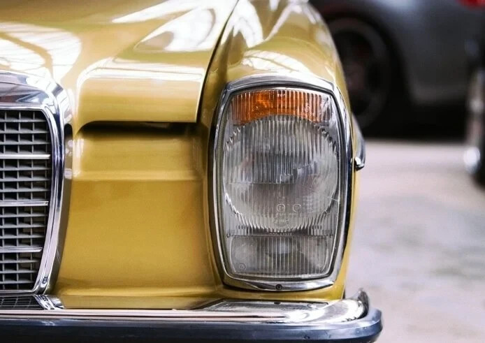 Mercedes W114 W115 Headlight Lens Glass (2 Pieces: Right +