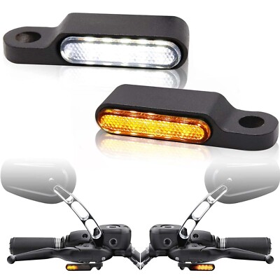 2 STÜCK 12V LED MOTORRAD BLINKER E-GEPRÜFT BLINKLEUCHTE MINI   UNIVERSAL SCHWARZ