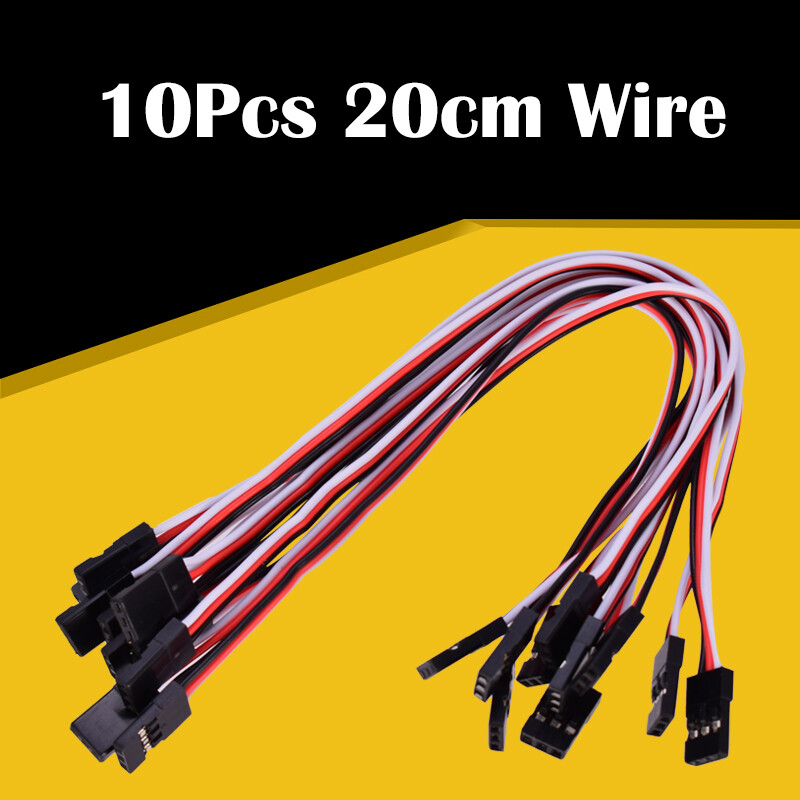 10x Male to Male Plug Extension Cable For Futaba JR Connector Servo