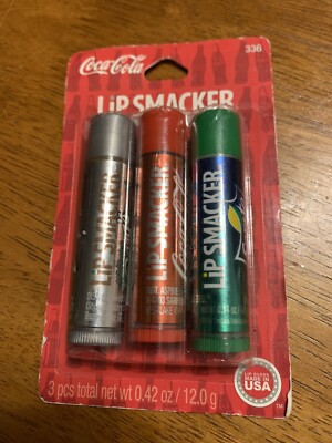 Lip Smacker Barg s, Coca Cola Sprite Lip Balm Pack of 3 Tubes - New/SEALED