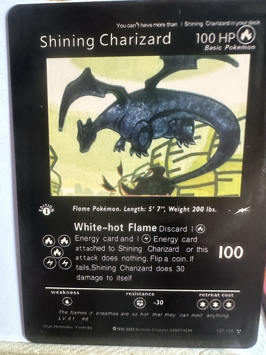 Shining Charizard 100 HP ポケモンカード Gold Foil Shining Charizard 100 HP Rare Pokemon Legitimate