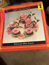 Polyresin Mini Teaset Hummingbirds
