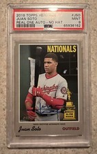 2019 Topps Heritage Juan Soto Real One Auto SP PSA 9 Mint Card #JSO YANKEES💥