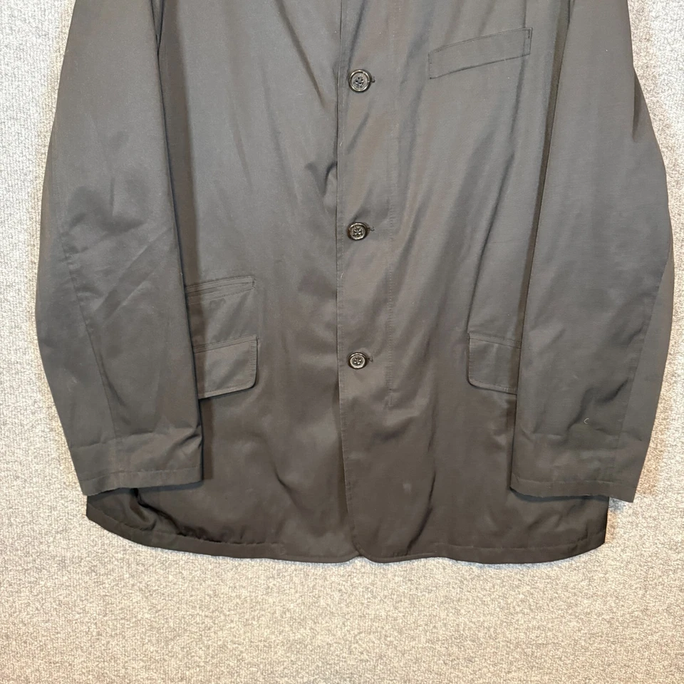 Куртка мужская Brooks Brothers размер XL черная льняная с подкладкой пуговицы для рукоделия сарая на молнии - Изображение 3 из 4