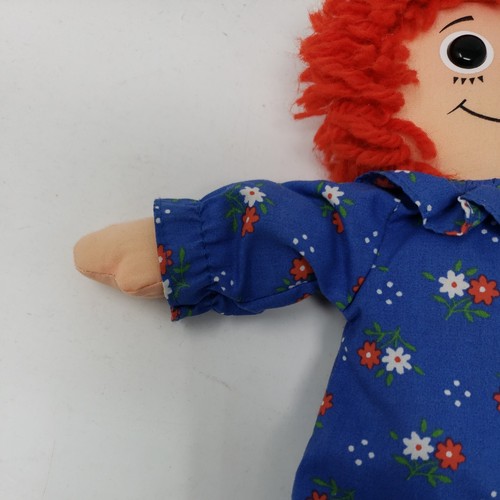 Muñeca Hasbro 1987 Raggedy Ann 12 en tatuaje corazón en pecho vestido I Love You de colección - Imagen 6 de 8
