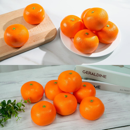 12 PCS Fake Oranges, Artificial Fruits for Decoration Lifelike Fake Fruit Faux O - Picture 5 of 12