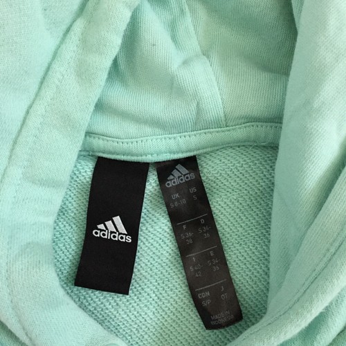 Adidas Long Sleeve Pullover Hoodie, Women's S (Light Green/White) - Picture 4 of 10