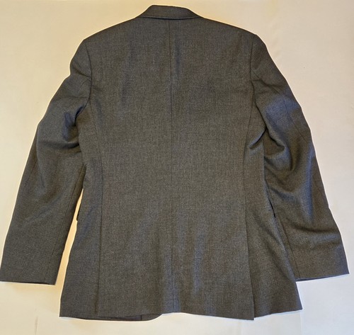 Banana Republic Hopsack Blazer Men 38R Sport Coat Charcoal Reg Fit Casual Jacket - Picture 14 of 18