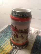 BUDWEISER 1991 Holiday Series Beer Stein “The Season’s Best”