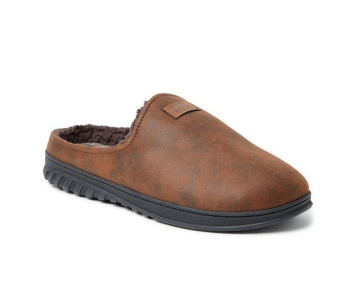 dearfoams Men\'s Brown Slip-On Suede Clog Dearfoams Men main image 4
