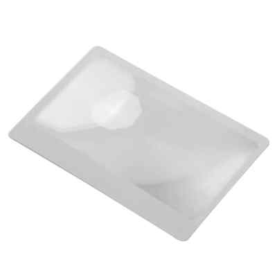 Credit Card Sized Illuminated 2x Reading Magnifier Lens - Wallet Size,5PK