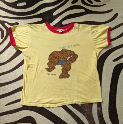 VTG Rare Marvel The Thing Adult Size L Shirt 1975 70s Fantastic 