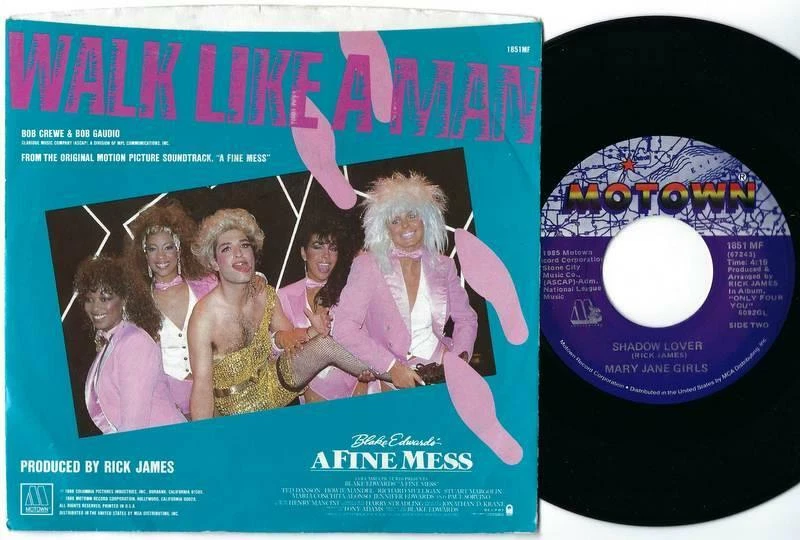 Mary Jane Girls Walk Like a Man 45 PS NM 1986 R&B Funk Motown Rick James - Image 2 of 2