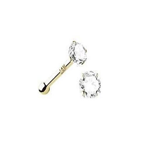 Nose Bone Nose Studs 18g Titanium Nose Stud Ring Bone Gem Bezel